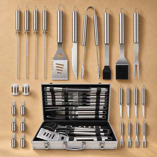 Set attrezzi per - per, barbecue